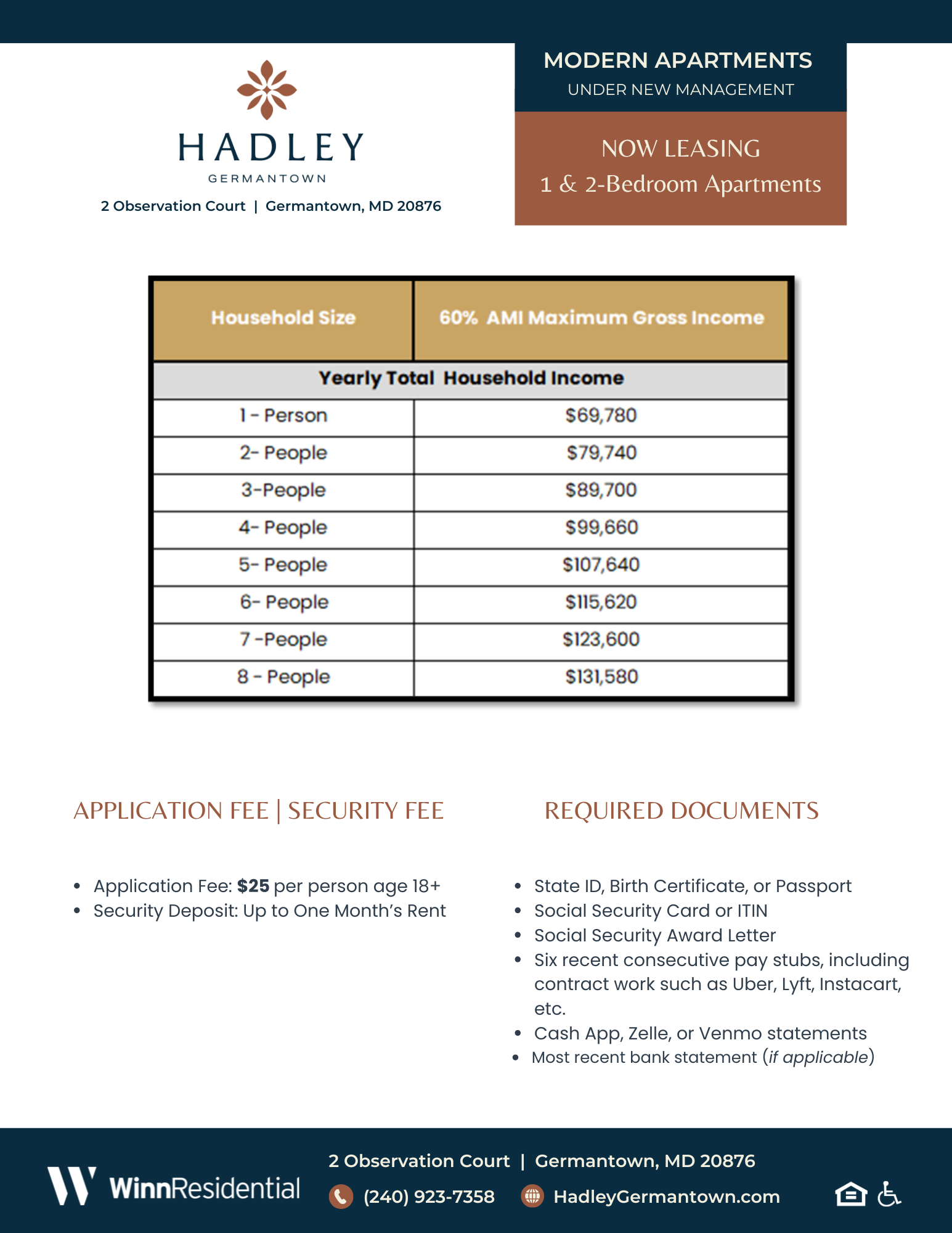 Hadley Germantown  Income Limits 